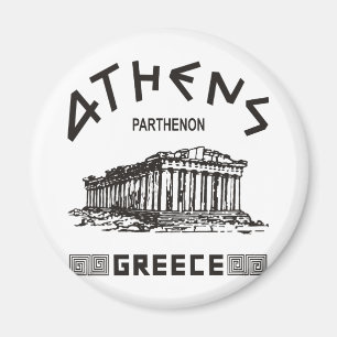 Parthenon - Athen - Griechisch (schwarz) Magnet