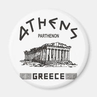 Parthenon - Athen - Griechisch (schwarz) Magnet