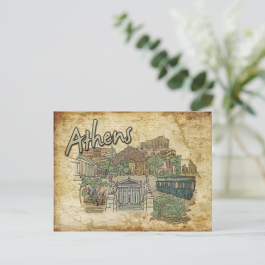 Parthenon Athens Griechenland Denkmalpflege Postka Postkarte (Stehend Vorderseite)