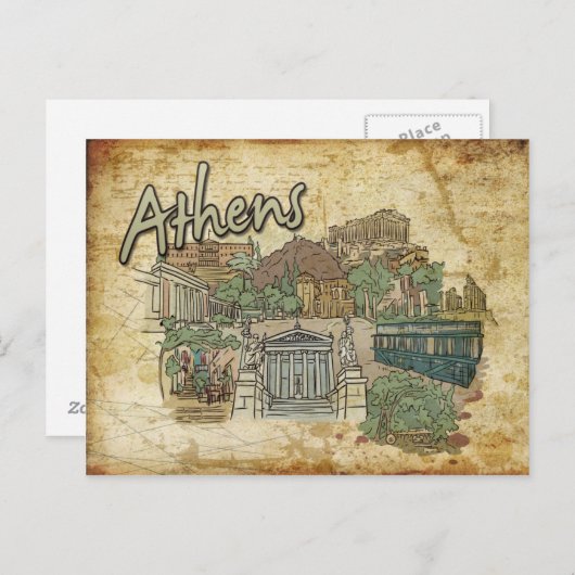 Parthenon Athens Griechenland Denkmalpflege Postka Postkarte (Vorne/Hinten)