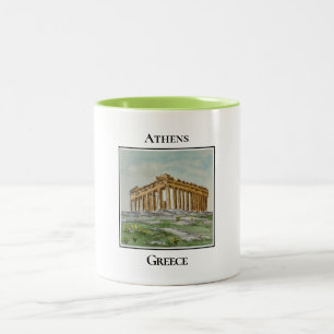 Parthenon auf der Akropolis, Athen, Griechenland Zweifarbige Tasse