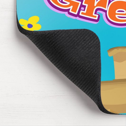 Parthenon Griechenland Reiseplakat. Mousepad (Ecke)