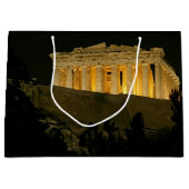 Parthenon in der Nacht Große Geschenktüte (Vorderseite)