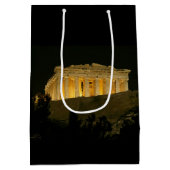 Parthenon in der Nacht Mittlere Geschenktüte (Rückseite)
