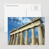 Parthenon Postkarte (Vorne/Hinten)