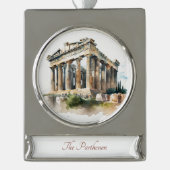 Parthenon Reisen Kunst, Dichtung und Musik Banner-Ornament Silber (Vorderseite)