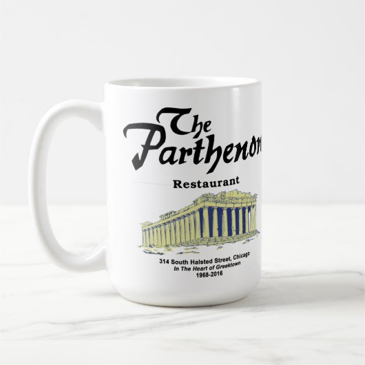 Parthenon Restaurant, Griechen, Chicago Kaffeetasse (Links)