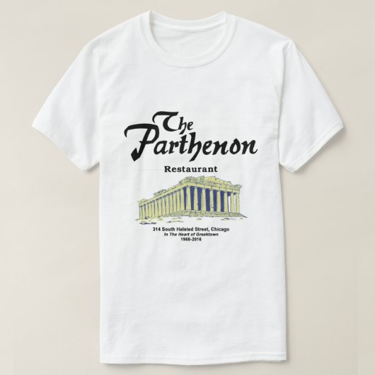 Parthenon Restaurant, Griechen, Chicago T-Shirt (Design vorne)
