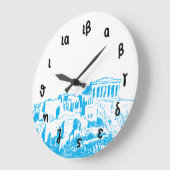 Parthenon Time - Greek Numerals & the Acropolis Große Wanduhr (Winkel)