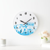 Parthenon Time - Greek Numerals & the Acropolis Große Wanduhr (Zuhause)