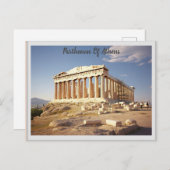 Parthenon von Athen Postkarte (Vorne/Hinten)