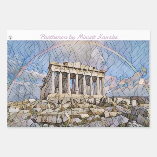 Parthenon von Mirsat Karabel Wrapping Paper Sheets Geschenkpapier Set (Vorderseite)