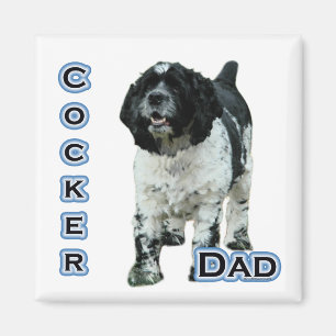 Parti Cocker Spaniel Vater 4 - Magnert Magnet