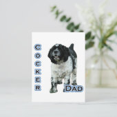Parti Cocker Spaniel Vater 4 Postkarte (Stehend Vorderseite)