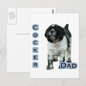 Parti Cocker Spaniel Vater 4 Postkarte (Vorne/Hinten)
