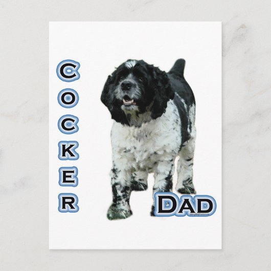 Parti Cocker Spaniel Vater 4 Postkarte (Vorderseite)