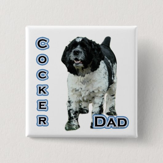 Parti Cocker Spaniel Vater 4 - Schaltfläche Button (Vorderseite)