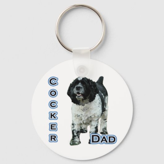 Parti Cocker Spaniel Vater 4 - Schlüsselanhänger (Vorderseite)