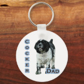 Parti Cocker Spaniel Vater 4 - Schlüsselanhänger (Vorderseite)