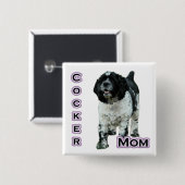 Parti Cocker Spanische Mama; Mama von Cocker Spani Button (Vorne & Hinten)