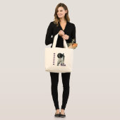 Parti Cocker Spanische Mama; Mama von Cocker Spani Jumbo Stoffbeutel (Vorderseite (Model))