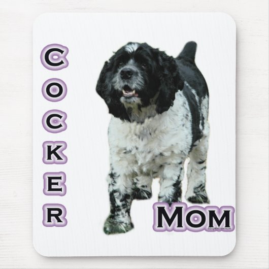 Parti Cocker Spanische Mama; Mama von Cocker Spani Mousepad (Vorne)
