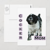 Parti Cocker Spanische Mama; Mama von Cocker Spani Postkarte (Vorne/Hinten)