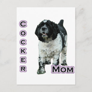 Parti Cocker Spanische Mama; Mama von Cocker Spani Postkarte