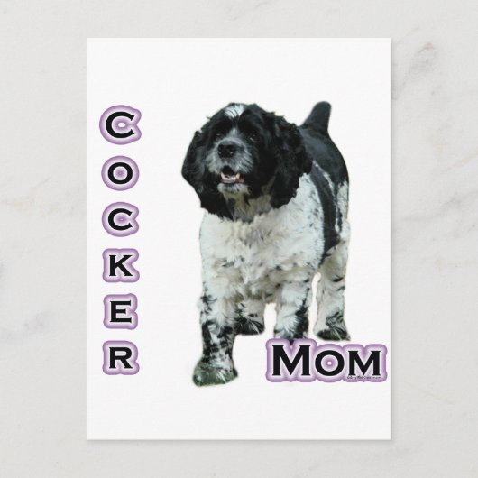 Parti Cocker Spanische Mama; Mama von Cocker Spani Postkarte (Vorderseite)