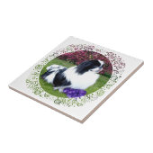 Parti-Color Pekingese Hunde Fliese (Seite)