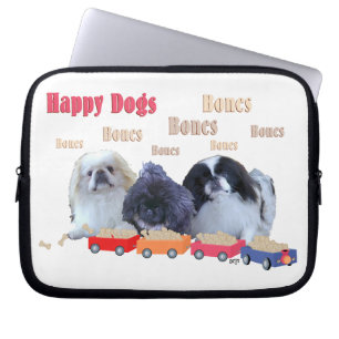 Parti-Color Pekingese Hunde Laptopschutzhülle