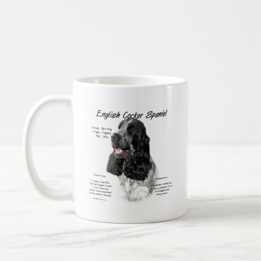 Parti English Cocker Spanische Geschichte Kaffeetasse (Links)