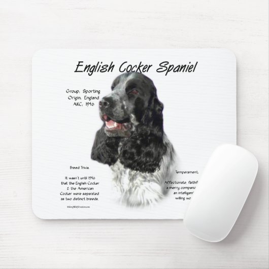 Parti English Cocker Spanische Geschichte Mousepad (Mit Mouse)