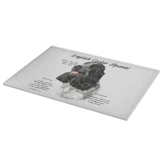 Parti English Cocker Spanische Geschichte Schneidebrett (Ecke)