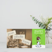 Parti Labradoodle Scarf Weihnachten Modern Green (Stehend Vorderseite)