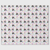 Parti Poodle Birthday Wrapping Paper Geschenkpapier (Flach)