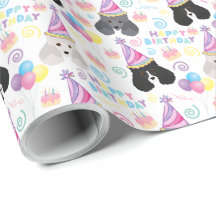 Parti Poodle Birthday Wrapping Paper