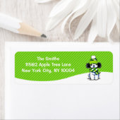 Parti Poodle Snow Scarf Weihnachten Mod Green Stri (Insitu)