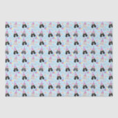 Parti Poodle Tissue Paper in Blue Seidenpapier (Vorderseite)