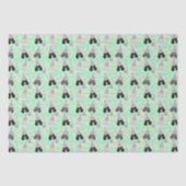 Parti Poodle Tissue Paper in Green Seidenpapier (Vorderseite)