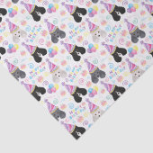 Parti Poodle Tissue Paper in White Seidenpapier (Detail)