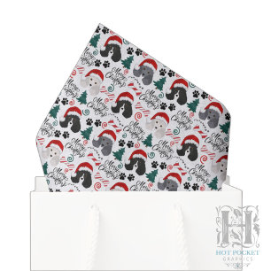Parti Poodle Weihnachts-Tissue-Papier Seidenpapier