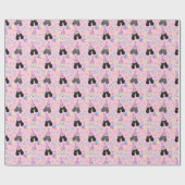 Parti Poodle Wrapping Paper in Pink Geschenkpapier (Flach)