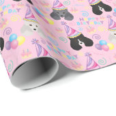 Parti Poodle Wrapping Paper in Pink Geschenkpapier (Rolleneckpunkt)