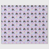 Parti Poodle Wrapping Paper in Purple Geschenkpapier (Flach)
