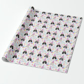 Parti Poodle Wrapping Paper in White Geschenkpapier (Ungerollt)