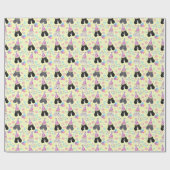 Parti Poodle Wrapping Paper in Yellow Geschenkpapier (Flach)