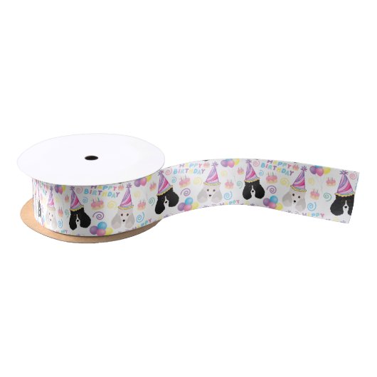 Parti Pudel Satinband (Spule)