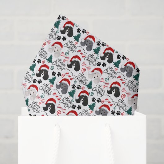 Parti Pudel Weihnachten Seidenpapier (Geschenk Tasche)