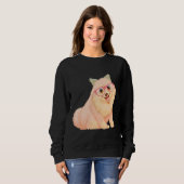 Parti-Spitz mit Brille Sweatshirt (Vorne ganz)